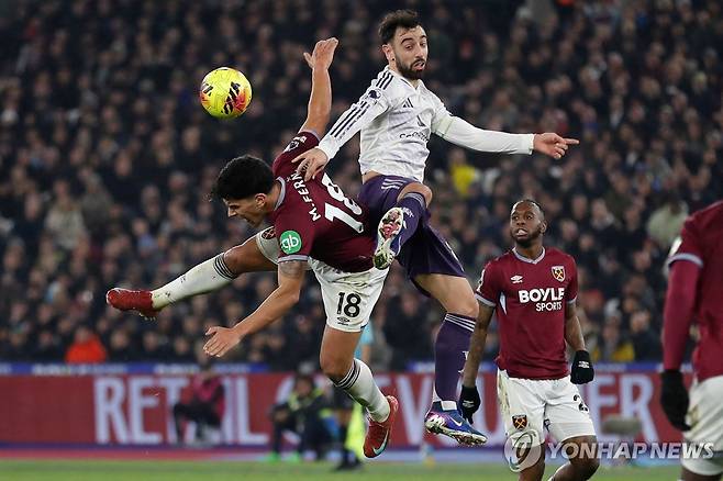 맨유와 웨스트햄의 경기 장면. [AFP=연합뉴스]
