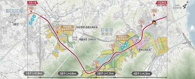 ▲ 3호선 노선도. /사진제공=하남시