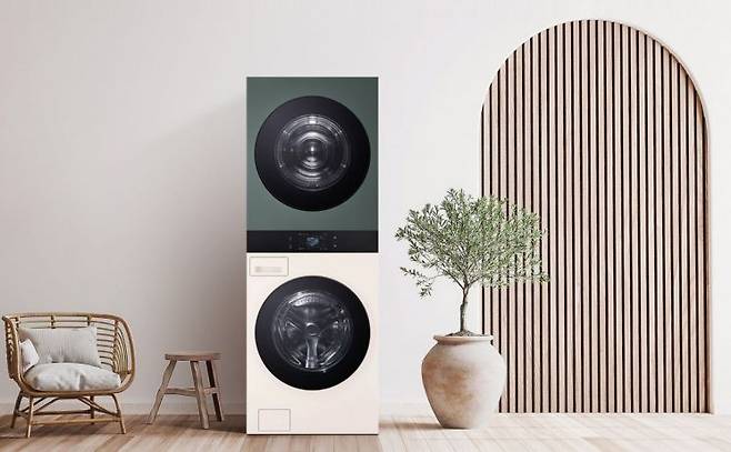LG 트롬 AI 워시타워. LG전자