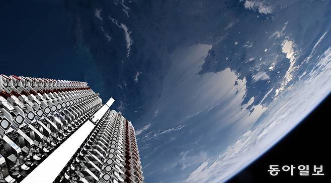 우주에 있는 위성 사진. 기사 내용과 무관