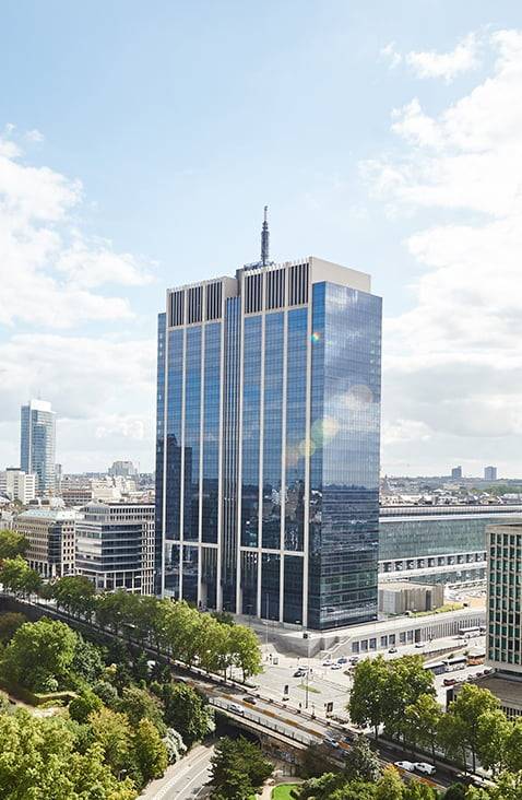 벨기에 파이낸스타워 전경.