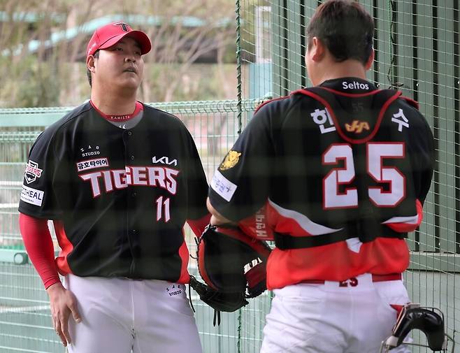 ▲ 조상우(왼쪽), 한준수 ⓒKIA 타이거즈