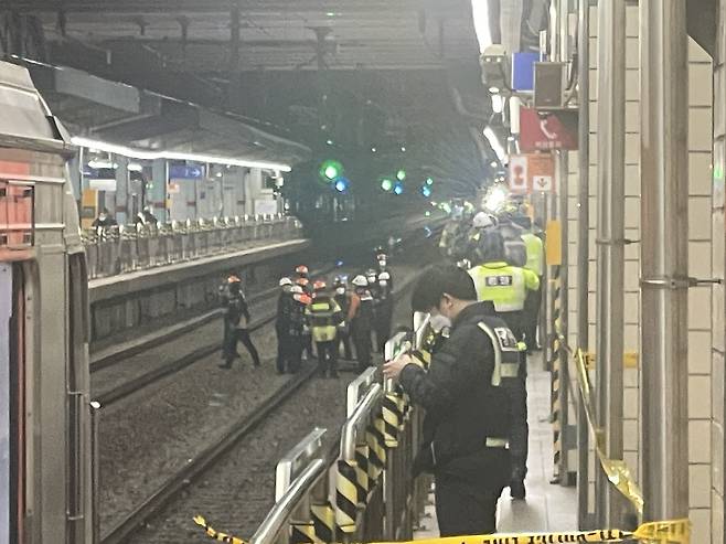 중동역 사고 현장 [독자 제공. 재판매 및 DB 금지]