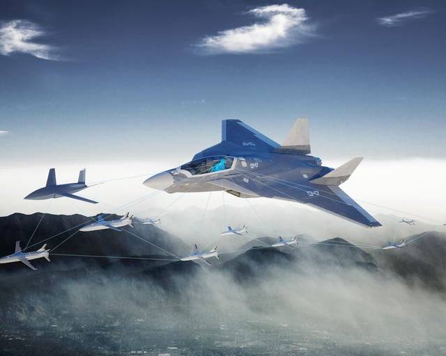 2035년 실전 배치를 목표로 프랑스의 다쏘 항공과 독일 에어버스, 스페인 인드라 시스테마스가 합작하기로 한 6세대 미래전투항공시스템(FCAS). 주력 유인 전투기와 자율 무장 드론 떼, 이들을 잇는 통신 시스템 등으로 구성된 사업이다./에어버스