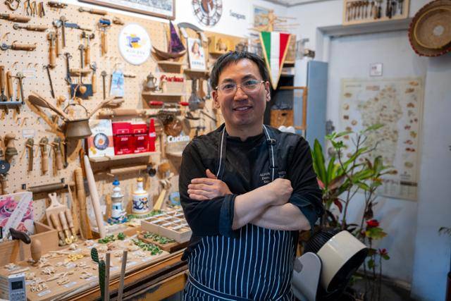 파스타 공작소의 노순배 셰프.