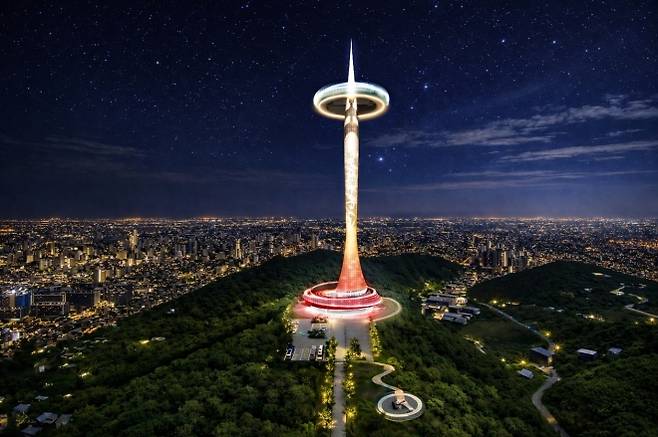 대전시가 보문산에 추진 중인 전망 타워. 대전시 제공