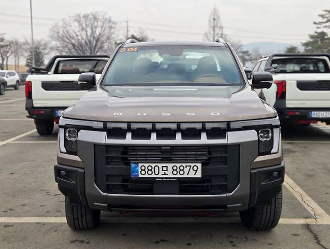 KGM신형 무쏘 전면. ⓒ데일리안 정진주 기자