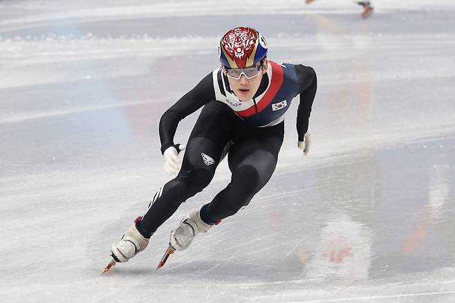 임종언이 1000m 경주에서 질주하고 있는 모습 [연합]