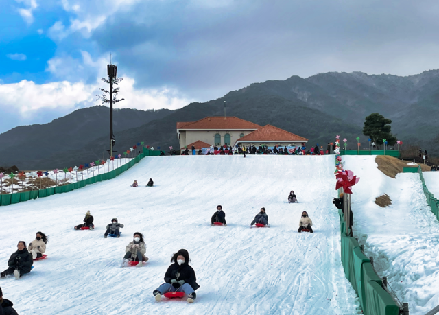 남원 바래봉 눈썰매장. 남원운봉읍행정복지센터 제공