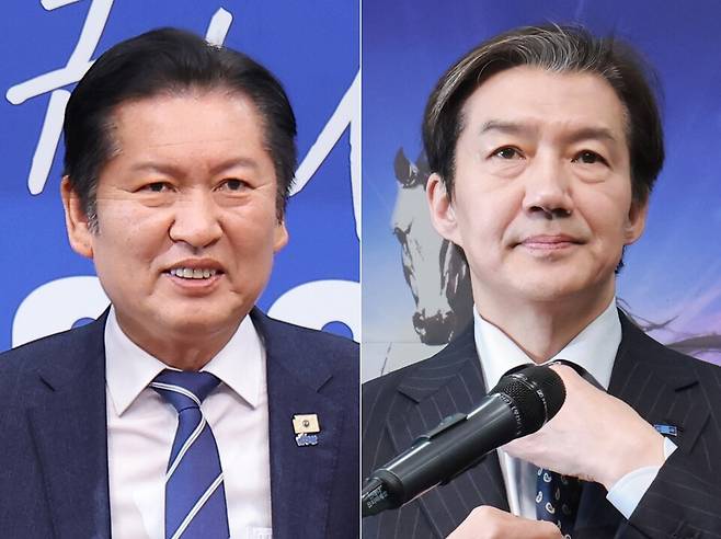 정청래 더불어민주당 대표(왼쪽), 조국 조국혁신당 대표(오른쪽) ⓒ연합뉴스