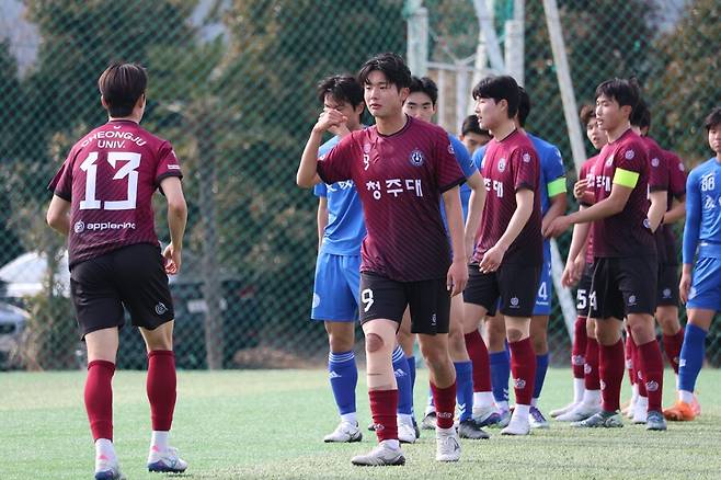 ▲ 전북 현대 유스 출신 청주대의 정찬양. ⓒ한국대학축구연맹