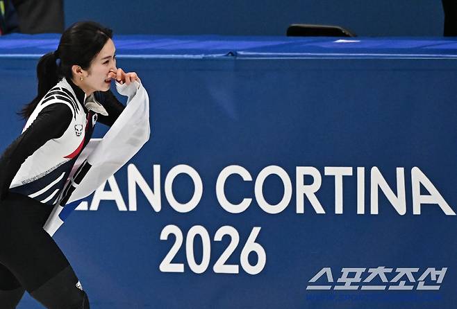 16일 이탈리아 밀라노 스피드스케이팅 아레나에서 열린 밀라노동계올림픽 쇼트트랙 여자 1000m 결승전. 동메달 차지한 김길리. 밀라노(이탈리아)=송정헌 기자songs@sportschosun.com/2026.02.16/