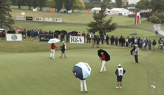 한국 선수 3명이 대회 마지막 라운드에서 챔피언조로 동반 라운드를 펼쳤다. R&A 유튜브 캡처