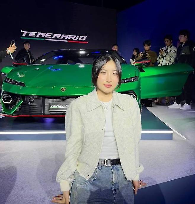 지난해 람브로기니 행사에 참석한 김길리. 사진 김길리