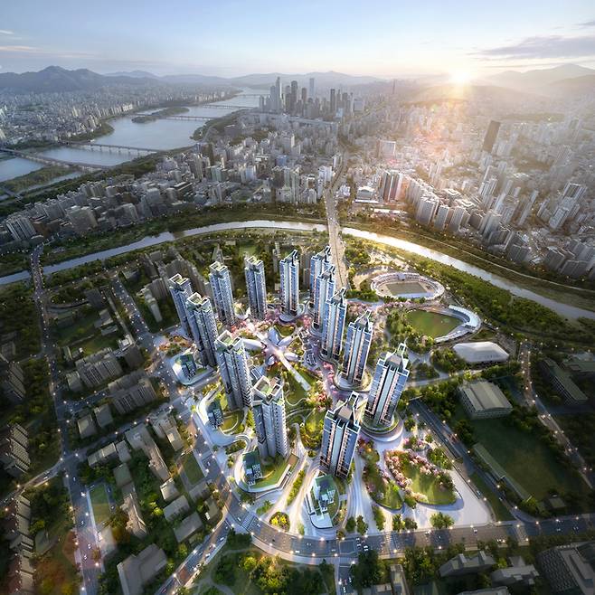 해안건축이 제안한 목동5단지 재건축 조감도 <해안건축 제공>