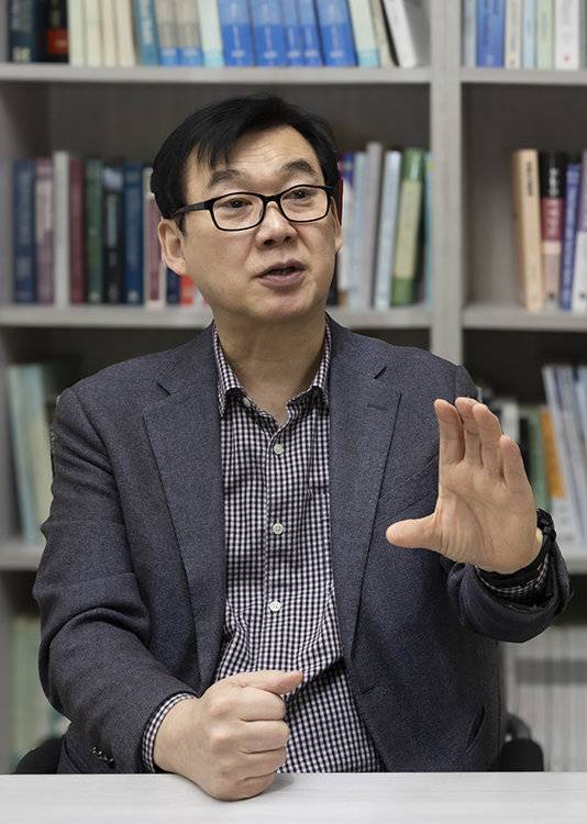이창무 한양대 도시공학과 교수가 ‘신동아’와 인터뷰하고 있다. 박해윤 기자