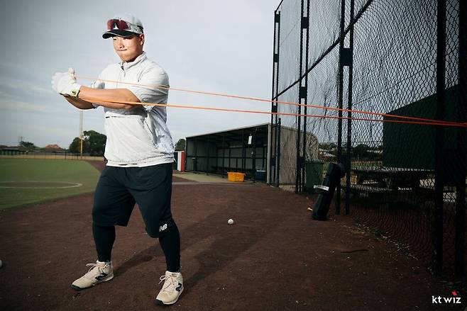 ▲ 탁월한 운동 능력을 자랑하는 안현민은 올해 공수 모두에서 더 발전하는 선수가 되고 싶다고 각오를 드러냈다 ⓒKT위즈