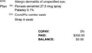 ‘350달러의 순간’. 맨해튼의 평범한 개인 병원에서 보험 적용 없이 감기 진료 초진시 청구 비용이다.