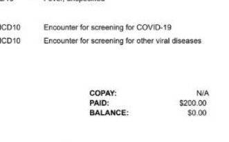 ‘200달러의 순간’. 맨해튼의 평범한 개인 병원에서 보험 적용 없이 감기 진료 재진시 청구 비용이다.