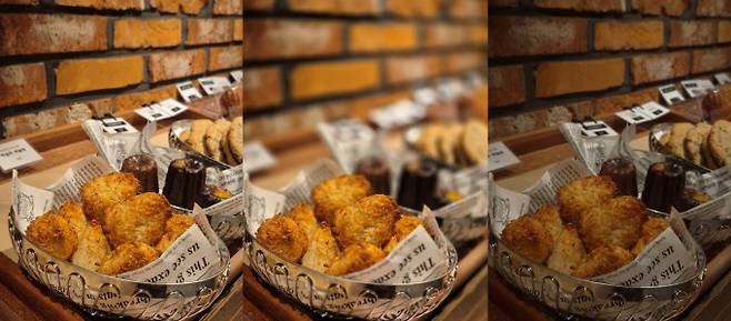 같은 삼성 갤럭시 스마트폰으로 동일한 장면을 기본 사진 모드(왼쪽), 인물 사진 모드(가운데), 프로 모드(오른쪽)로 촬영한 결과. 모드에 따라 AI 보정 수준이 달라지면서 색감과 선명도에 차이가 나타난다. 임정우 기자 jjwl@donga.com