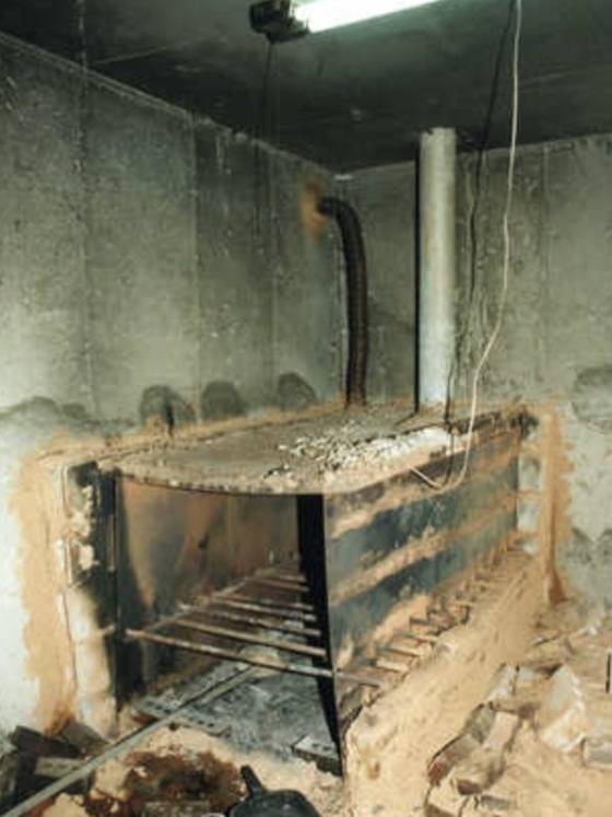 An incinerator where gang members burned the bodies of victims at their hideout in South Jeolla [YONHAP]
