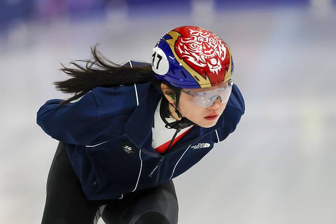 2026 밀라노·코르티나담페초 동계올림픽 이탈리아 밀라노 아이스스케이팅 아레나에서 쇼트트랙 대표팀 심석희가 훈련하고 있다. [연합]