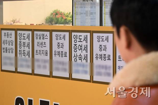 정부가 오는 5월 9일로 다주택자 양도세 중과 유예 종료 방침에 쐐기를 박으며 아파트 급매물이 속속 등장하고 있는 가운데 9일 서울 송파구의 한 공인중개사무소에 양도세 중과 유예 종료 안내문이 부착돼 있다. 조태형 기자