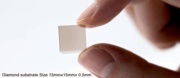 일본 오브레이가 만든 다이아몬드 웨이퍼. 사진 제공=오브레이