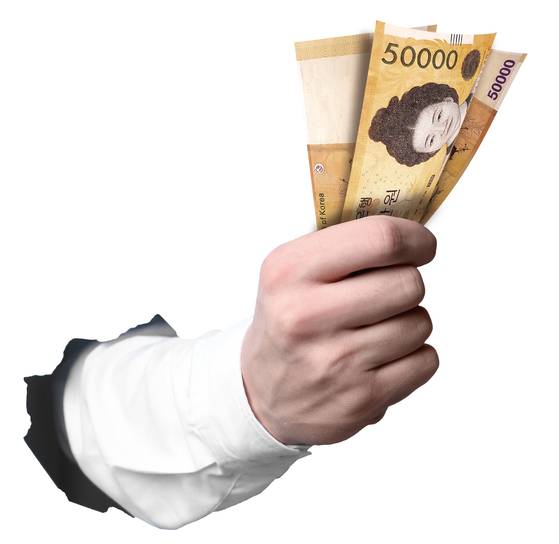 돈 잡은 손 그래픽 이미지. 중앙포토