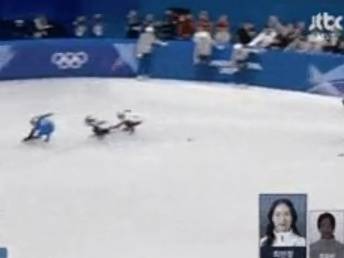 심석희의 도움을 받아 2위로 자리잡은 최민정. ⓒJTBC