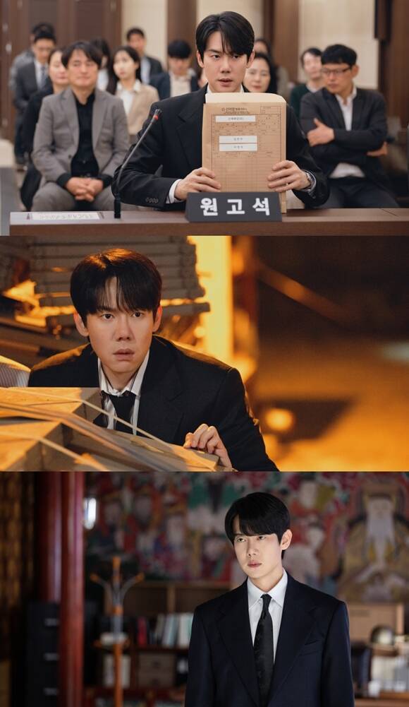 SBS 새 금토드라마 '신이랑 법률사무소'에 출연하는 배우 유연석의 스틸이 공개됐다. /스튜디오S, 몽작소