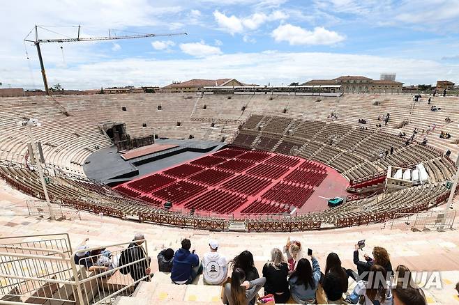 2026 밀라노·코르티나담페초 동계 올림픽 폐회식 장소인 '베로나 아레나' [신화통신]