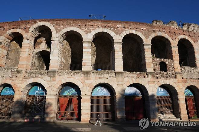 2026 밀라노·코르티나담페초 동계 올림픽 폐회식 장소인 '베로나 아레나' [AP=연합뉴스]