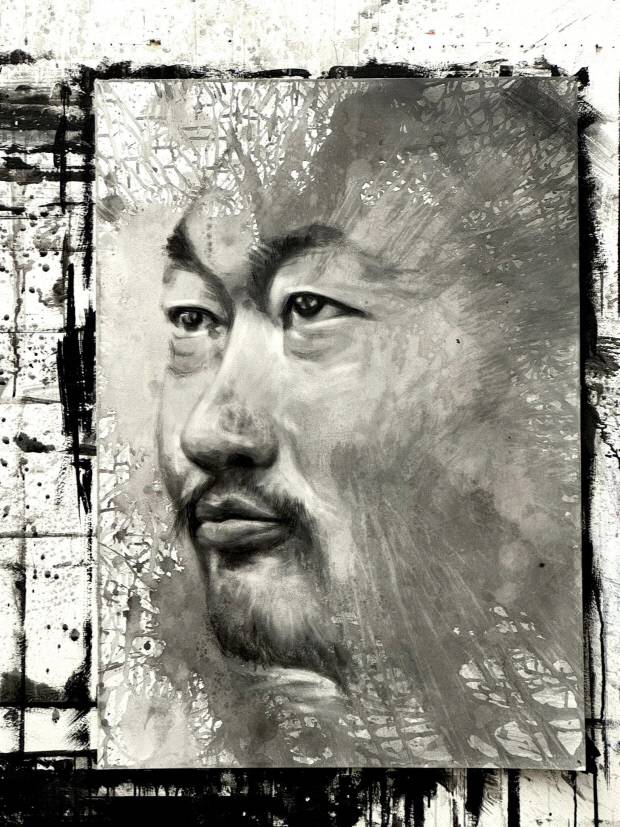 정영창 화백의 얼굴연작. 정영창 페이스북 갈무리