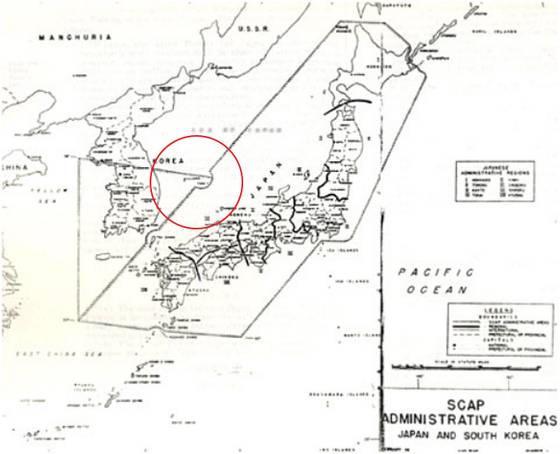 연합국최고사령관 각서 제1033호. 일본의 선박 및 일본 국민의 독도 또는 독도 주변 12해리 이내 접근을 금지했다. 〈사진=외교부〉
