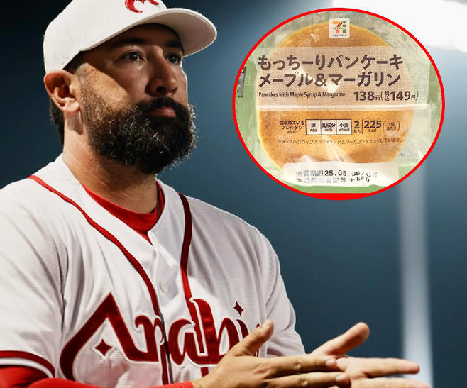일본 편의점에서 판매하는 팬케이크를 극찬한 토드 밴 스틴셀. [사진 토드 밴 스틴셀 SNS·재가공]