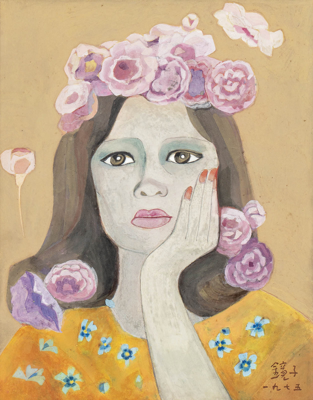 천경자(1924 - 2015)의 ‘여인’, color on paper 32×25cm , 1975, 2억6000만~5억 원