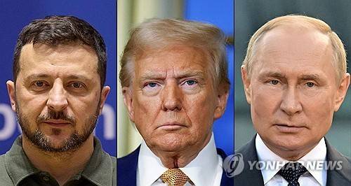 왼쪽부터 젤렌스키, 트럼프, 푸틴 [AFP 연합뉴스 자료사진. 재판매 및 DB 금지]