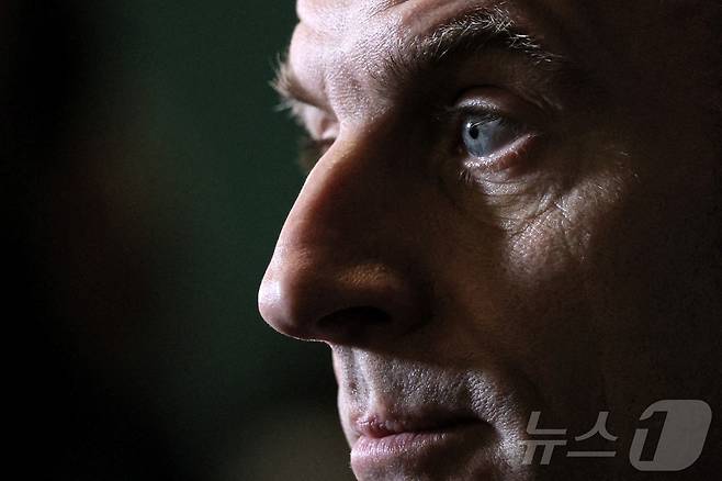 에마뉘엘 마크롱 프랑스 대통령이 21일(현지시간) 파리에서 열린 농업박람회에 참석해 발언하고 있다. 2026.2.21 ⓒ AFP=뉴스1