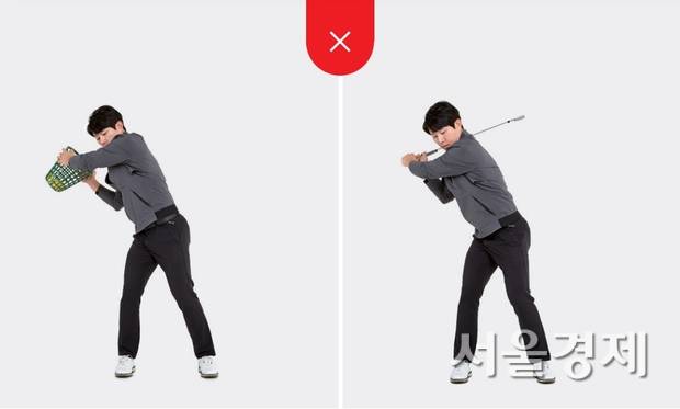 축이 무너지면서 옆으로 돌리면 열려 맞는 샷이 나오기 쉽다.