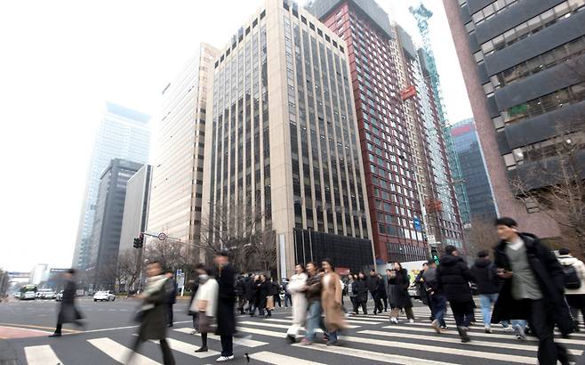 2월11일 서울 여의도 증권가 모습 ⓒ시사저널 이종현