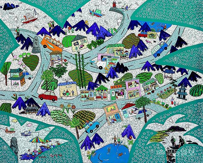 자아! 떠나자 162.0×130.0㎝ oil on canvas 2024년.