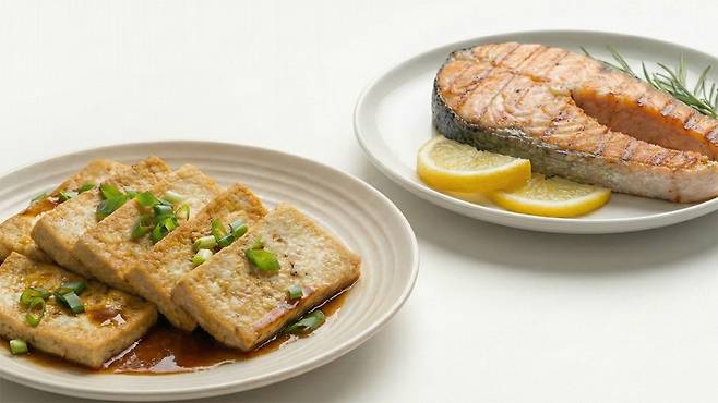 적색육을 생선이나 두부로 대체하면 칼륨 섭취를 늘릴 수 있다｜출처: Gemini 생성