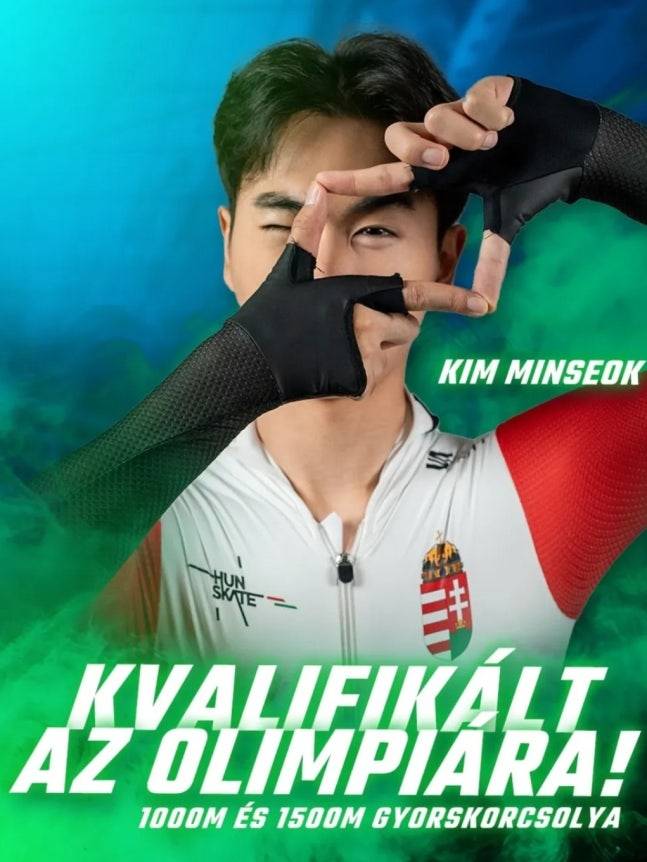 헝가리 스피드스케이팅 대표팀 일원으로 2026 밀라노·코르티나 동계올림픽을 밟는 김민석. 사진 | 헝가리빙상경기연맹 소셜미디어