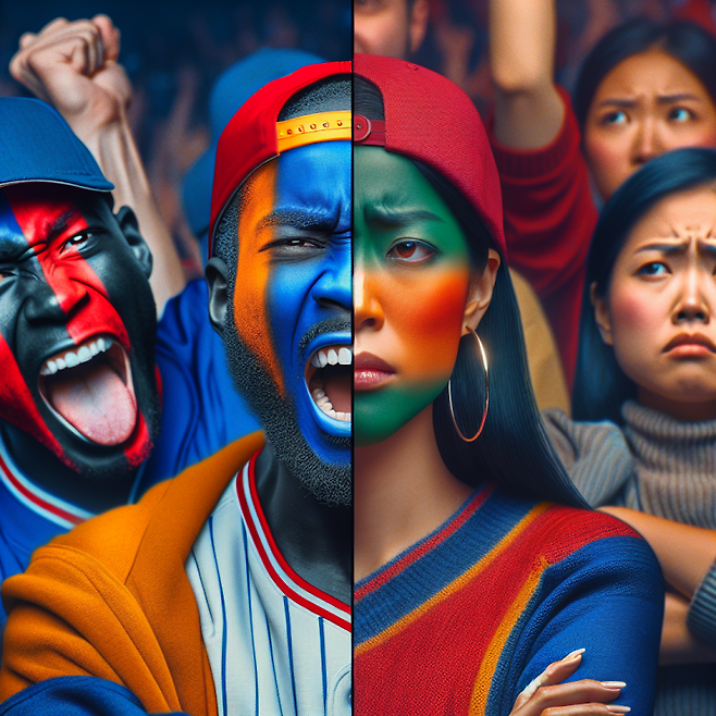 팀 세탁은 야구팬 사이에서 어떻게 논쟁이 되는가. [AI(인공지능) DALL-E3 생성 이미지]