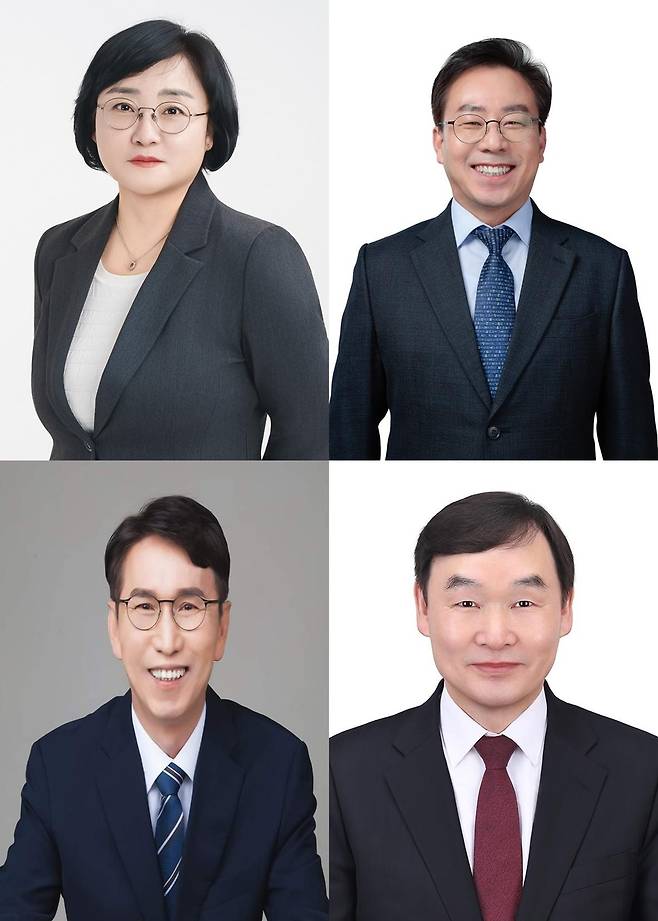 강원교육감 예비후보들 박현숙, 강삼영, 유대균, 최광익(시계 방향)
[선관위 제공. 재판매 및 DB 금지]
