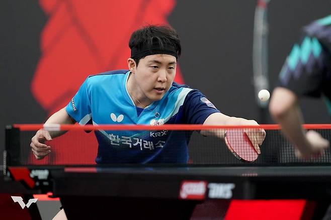 WTT 싱가포르 스매시에 출전한 임종훈 경기 장면 [WTT 인스타그램 캡처. 재판매 및 DB 금지]