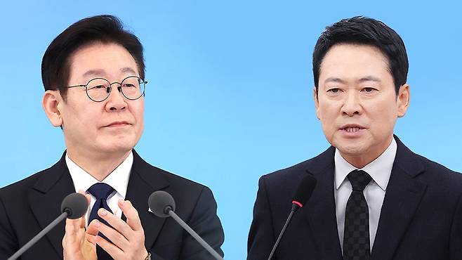 이재명 대통령(사진 왼쪽)과 장동혁 국민의힘 대표가 지난 설 연휴 동안 벌인 부동산 설전에서 이 대통령 부동산 정책의 문제점들이 노출됐다는 지적이 나온다./그래픽=조선디자인랩 김영재