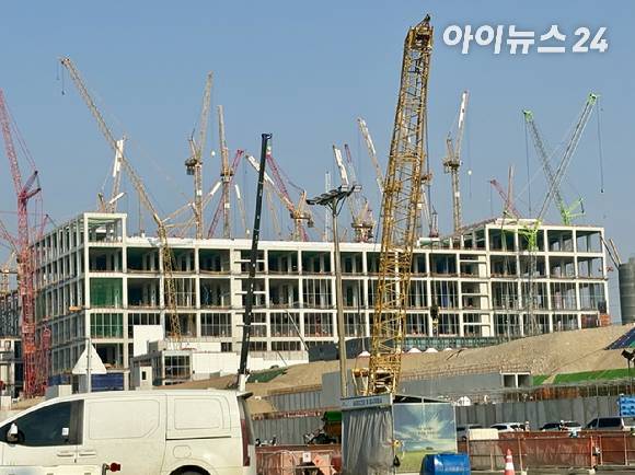 경기 용인시 처인구에 건설 중인 SK하이닉스 용인 반도체 클러스터 1기 팹(공장). 2026.01.23 [사진=권서아 기자]