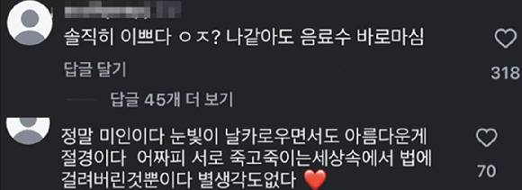 서울 강북구 일대 모텔에서 약물 음료로 남성들을 숨지게 한 20대 여성에 대한 미화 논란이 일고 있다. 사진은 해당 사건 피의자 김모 씨 외모를 평가하는 글들. [사진=온라인커뮤니티]